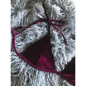 🔥Forever 21 Velvet Triangle Bikini Top